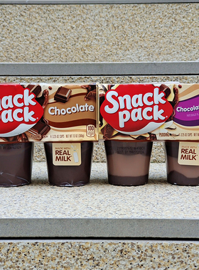 美国休闲装牛奶巧克力香草味混合布丁零食小吃SNACK PACK PUDDING