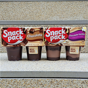 美国休闲装牛奶巧克力香草味混合布丁零食小吃SNACK PACK PUDDING