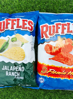 乐事波浪形火辣味香脆薯片休闲RUFFLES FLAMIN HOT POTATO CHIPS