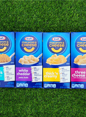 美国卡夫稠滑奶酪芝士通心粉通心面KRAFT MACARONI CHEESE DINNER