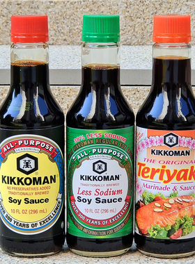 龟甲万字酿造酱油低钠淡味日本料理寿司调味品KIKKOMAN SOY SAUCE