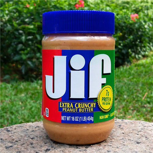 积富颗粒花生酱三明治面包酱JIF