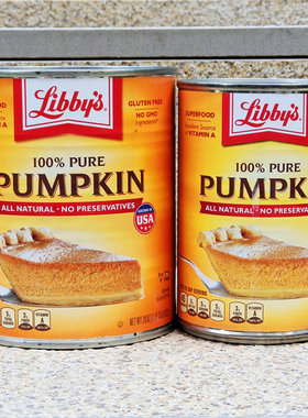 利比纯南瓜酱南瓜泥罐头烘焙南瓜派甜点甜品LIBBY‘S PUMPKIN PIE