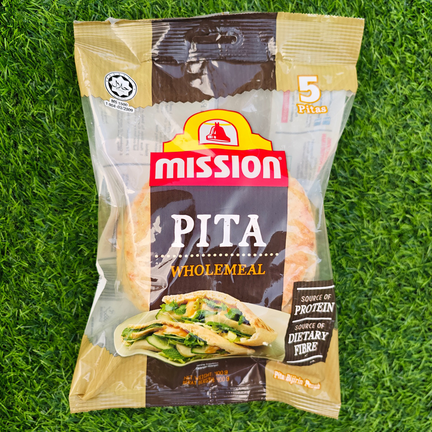 麦西恩全麦皮塔饼口袋饼中东面饼夹饼早餐简餐轻食PITA WHOLEMEAL