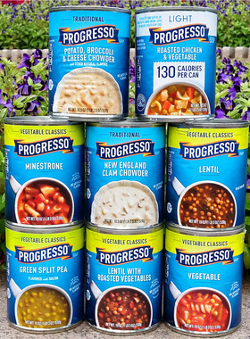 鸡肉杂菜速食汤西餐加热即食饱腹代餐PROGRESSO MINESTRONE SOUP
