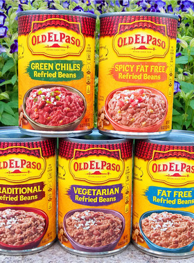 香辣无脂炒豆酱茸黄豆泥罐头OLD EL PASO FAT FREE REFRIED BEANS