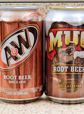 美国乐啤露饮品树根啤碳酸饮料沙士汽水罐装无咖啡因AW ROOT BEER