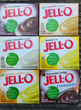 美国杰乐布丁粉自制免煮奶茶甜品点缀JELLO PUDDING PIE FILLING