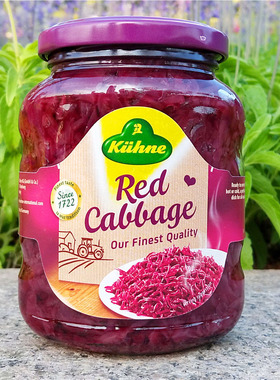 冠利腌红椰菜紫甘蓝汉堡蔬菜沙拉即食腌酸泡菜KUHNE RED CABBAGE