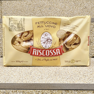 进口利萨意大利鸡蛋宽卷面扁平宽面条阔身面RISCOSSA FETTUCCINE