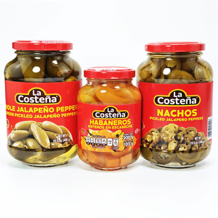 哈雷派尼墨西哥风味圆切片酸辣椒圈LA COSTENA JALAPENO PEPPERS
