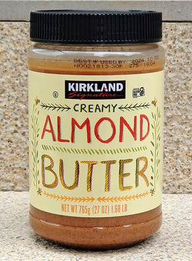 巴旦木扁桃仁抹酱柔滑杏仁酱烤坚果酱三明治面包酱ALMOND BUTTER