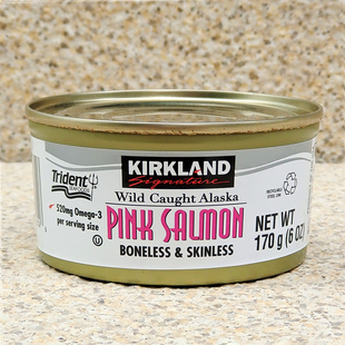 阿拉斯加三文鱼罐头无骨去皮大马哈鱼即食粉红鲑鱼肉PINK SALMON