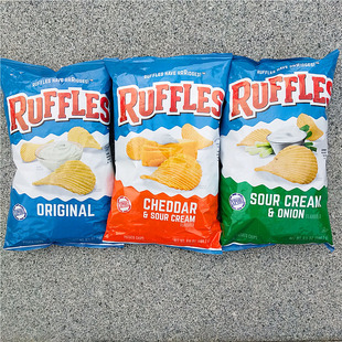 大包波浪薯片土豆片看电影休闲零食膨化食品RUFFLES CHIPS POTATO
