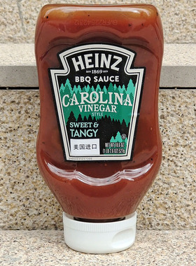 亨氏美式烟熏卡罗来纳醋味烧烤酱酸甜烤肉调味酱HEINZ BBQ SAUCE