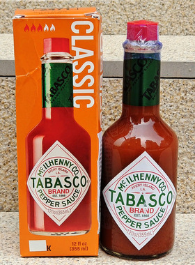 美国大瓶装辣椒调味汁辣椒仔西餐意粉酸辣酱TABASCO PEPPER SAUCE