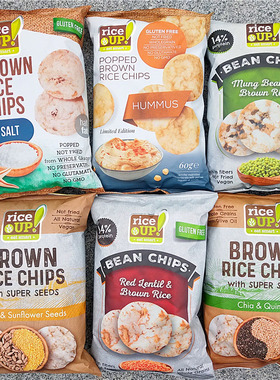 甘齿记低碳无麸质糙米饼脆片无油休闲健康零食RICEUP RICE CHIPS