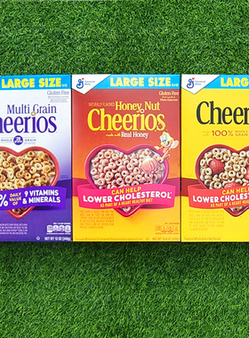美国晶磨多谷物麦脆圈即食冲泡早餐麦片代餐CHEERIOS MULTI GRAIN