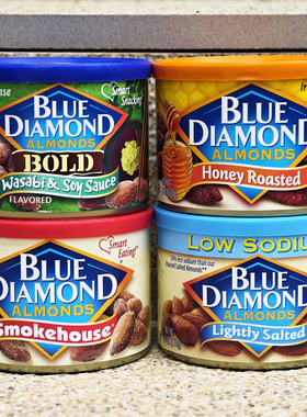 蓝钻石烟熏风味扁桃仁美国坚果杏仁巴旦木BLUE DIAMOND ALMONDS