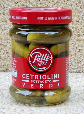 宝丽酒醋浸青瓜仔罐头意大利酸甜黄瓜汉堡西餐配菜POLLI CUCUMBER