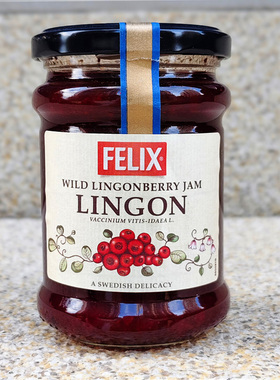 越桔果酱野生越橘果酱涂抹吐司面包FELIX WILD LINGONBERRY JAM