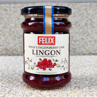 越桔果酱野生越橘果酱涂抹吐司面包FELIX WILD LINGONBERRY JAM