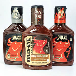 核桃木烟熏烧烤酱烤肉酱刷料家用BULLS SMOKE BARBECUE SAUCE EYE