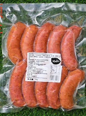 西班牙口利左生肠辣味香肠拉美烧烤辣肠粗根肉肠QQB CHORIZO RAW