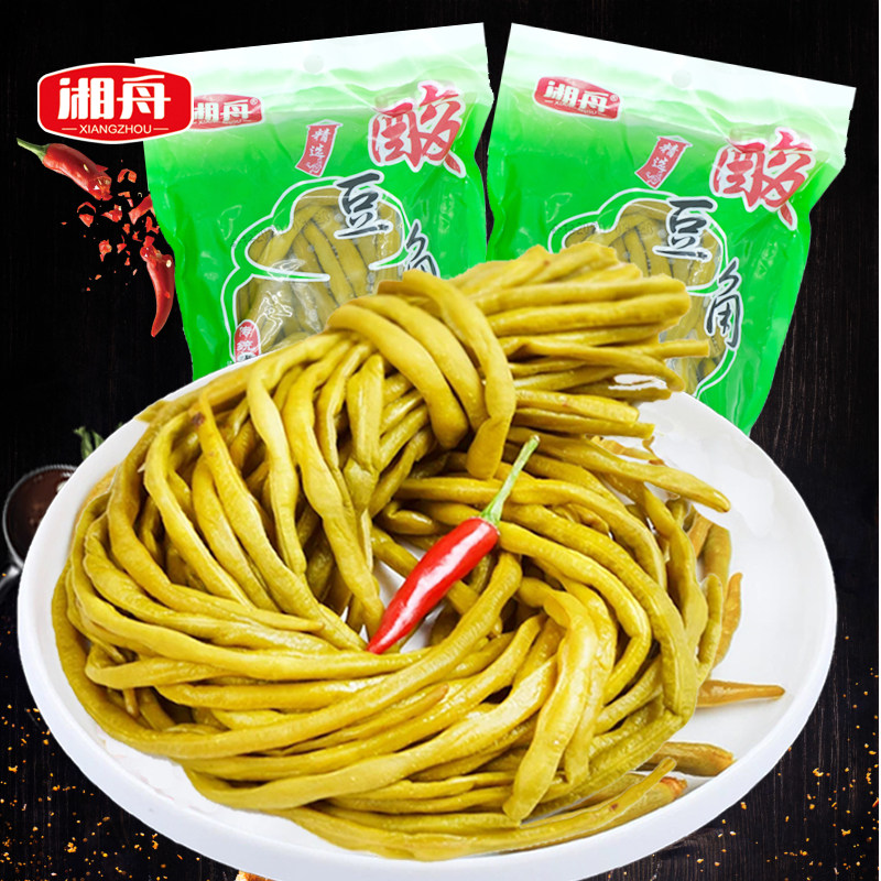湘舟湖南农家自制酸菜酸豆角袋装咸菜商用酱腌菜下饭菜脆泡豇豆