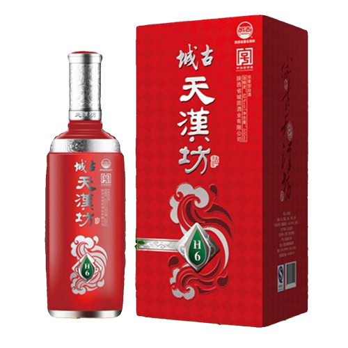 城古天汉坊H6纯粮食白酒浓香型42度高粱酒陕西汉中城固特曲500ml
