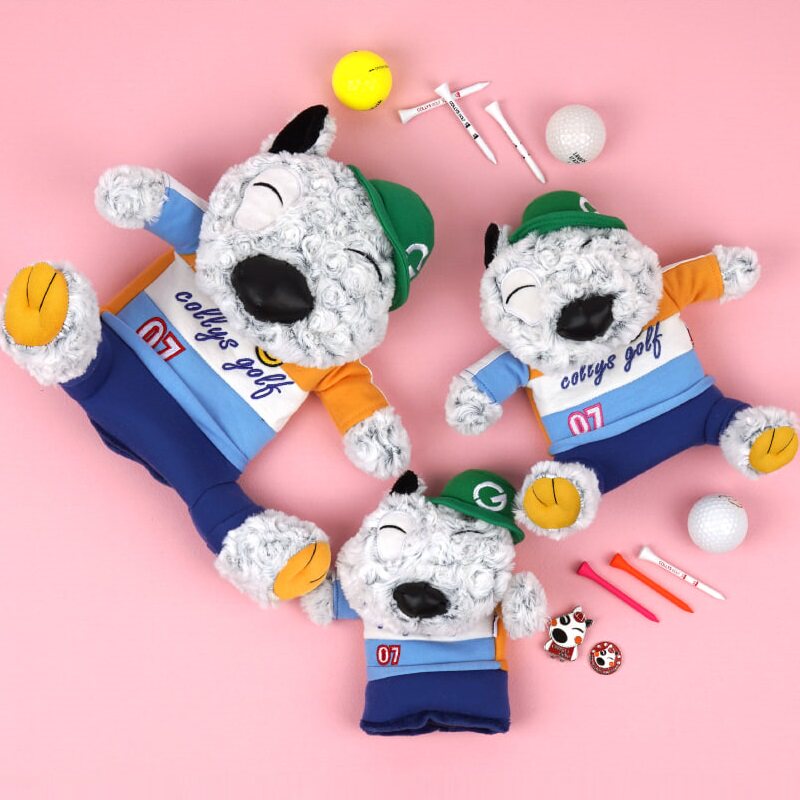 高尔夫球杆套可爱狗狗公仔球头保护1号木球道木小鸡腿推杆韩国新