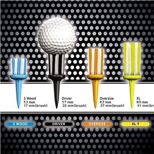 韩国进口高尔夫球钉毛刷球Tee下场发球用可收纳短中长4支套装