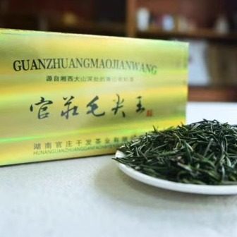新茶毛尖王 沅陵碣滩茶 湖南干发 官庄礼盒茶 湘西茶叶 条形包装