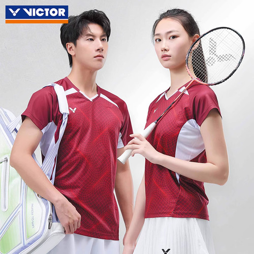 VICTOR/威克多羽毛球服胜利男女大赛款透气运动短袖T恤T-60000TD