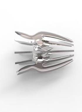 原创设计【神奉托心】纯银镀金女士项链小众独特造型设计师