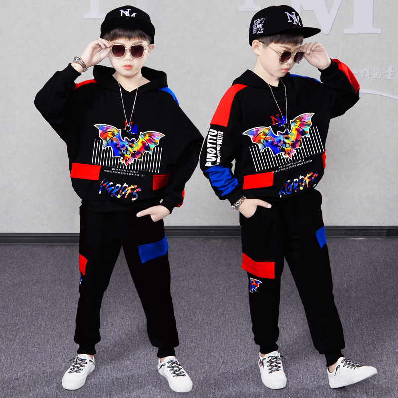 2025新款今年流行爆款男童秋套装高级感洋气酷帅炸街帅气13岁卫衣