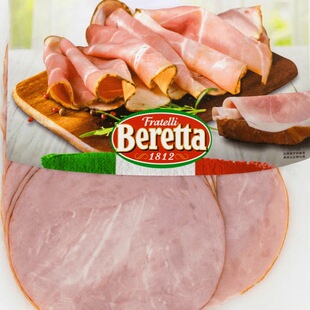 百瑞Beretta三明治烟熏火腿猪肉切片200g早餐速食smoked pork ham