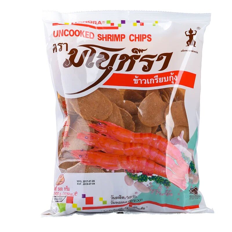 科轮宋卡虾味片500g 泰式虾饼 马努拉虾片 鲜虾片 自己油炸虾片