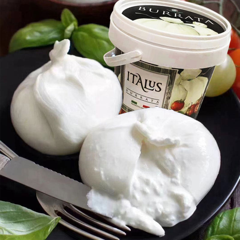 意大利奶酪爆浆芝士BURRATA布拉塔125g*2生酮即食布袋冷盘奶包子