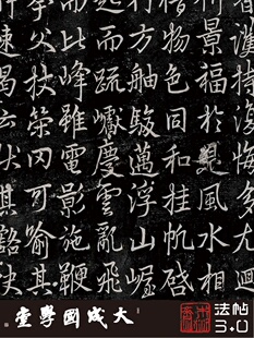 唐李邕楚州淮阴县娑罗树碑 真1:1超清复原行书字帖书法挂画绢长卷