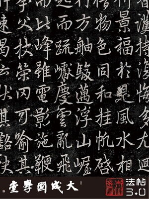 唐李邕楚州淮阴县娑罗树碑 真1:1超清复原行书字帖书法挂画绢长卷