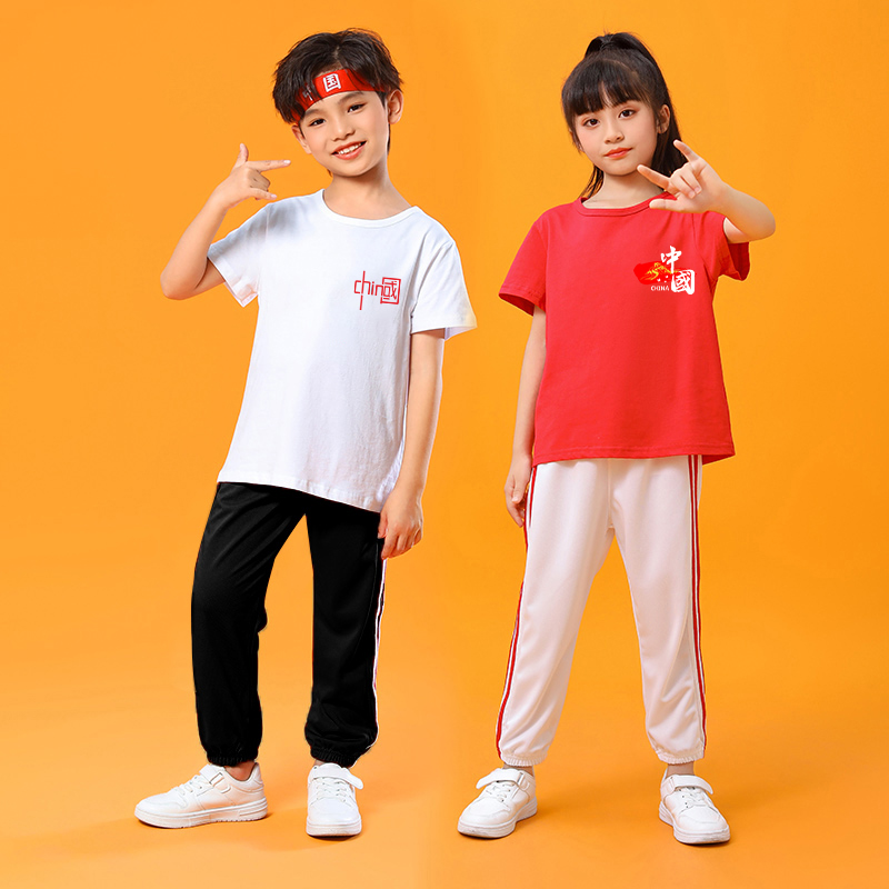 男童女童短袖长裤套装夏季2025