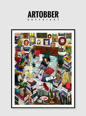 Yuichi Hirako 平子雄一精选艺术版画卧室儿童房卡通金属艺术挂画