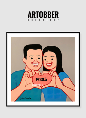 Joan Cornella 西班牙艺术家卧室客厅玄关潮流彩色幽默装饰画挂画