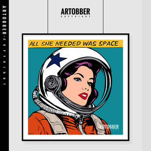 大气欧美人物装 Hammond复古风经典 饰画卧室挂画 Brett 美国艺术家