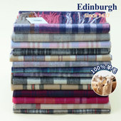 Edinburgh正品 英国苏格兰爱丁堡羊毛围巾女冬保暖格子新年礼物
