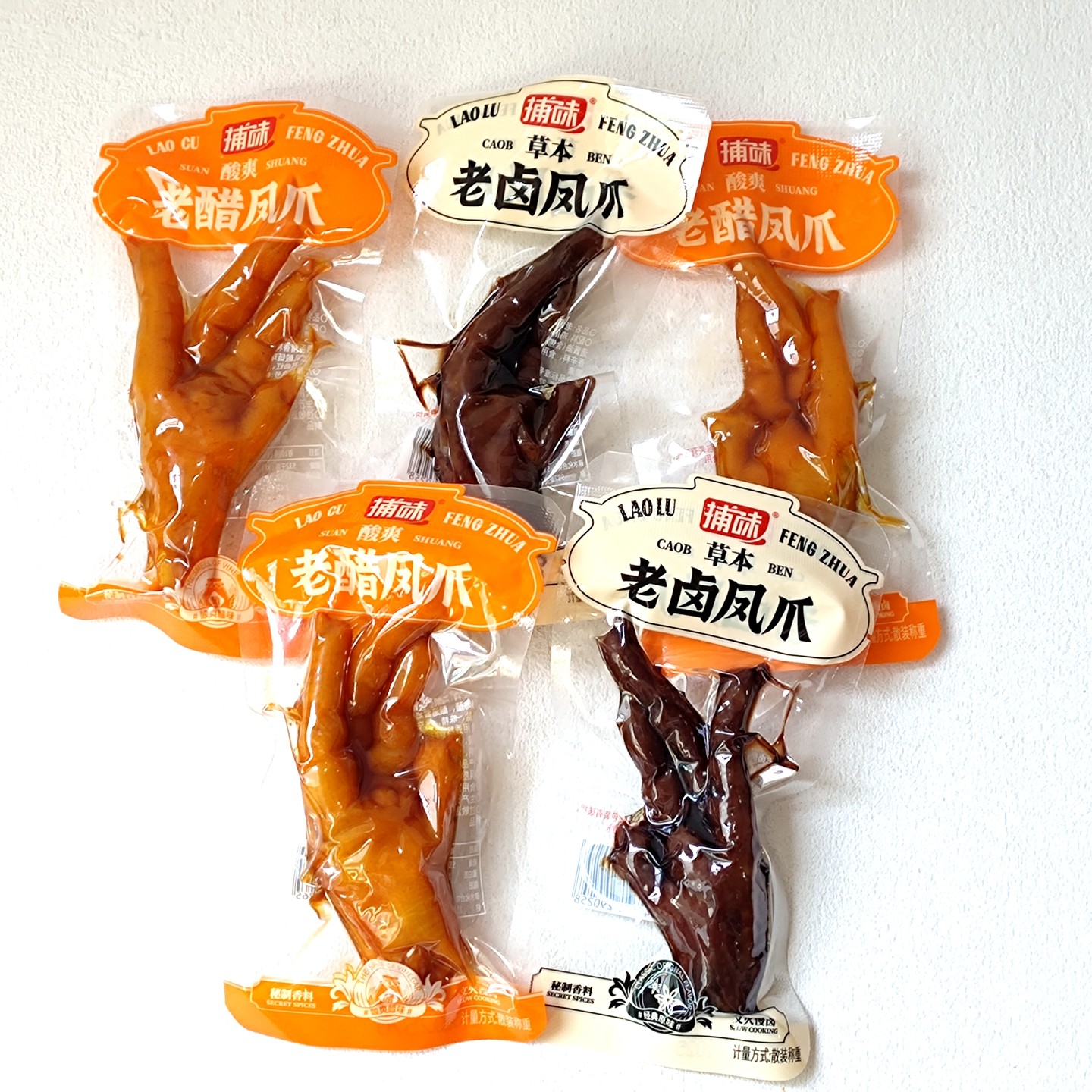 捕味老醋凤爪老卤凤爪独立小包装开袋即食鸡爪解馋追剧休闲零食品
