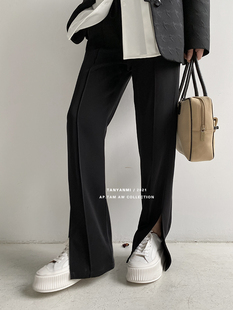 高克重西裤 长裤 高腰小黑裤 阔腿裤 女休闲裤 谭烟米直腿神QI升级秋季