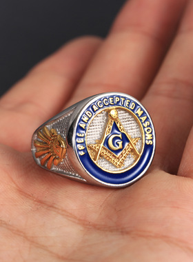 光明会全视之眼18K金戒指男款