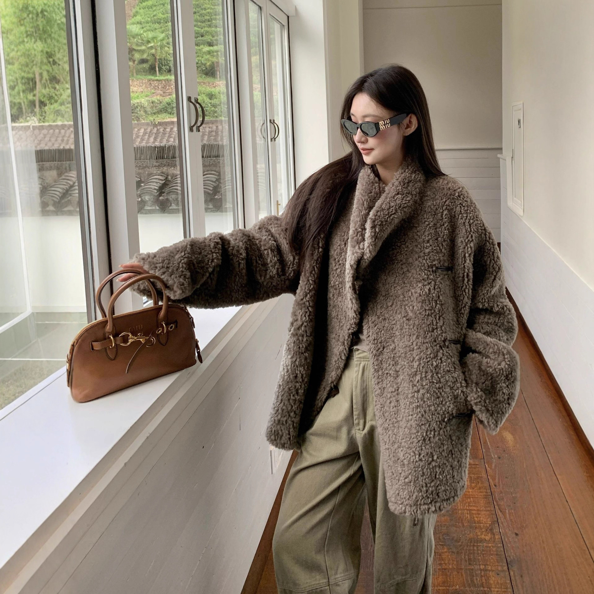 双面穿羊羔羔毛外套超火